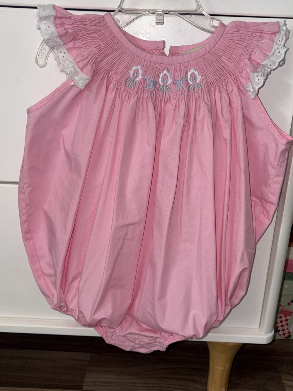 3T The Beaufort Bonnet Company Pink Smocked Bubble